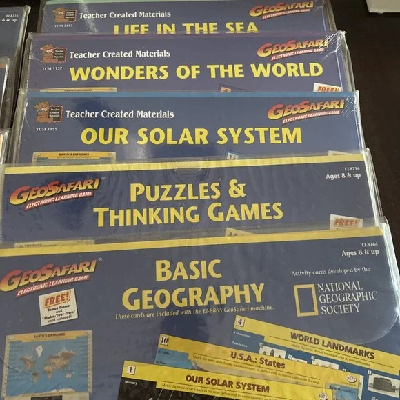 GeoSafari Electronic Learning Game EI-8865 with 14 Educational Packs (5 New) - Picture 5 of 7